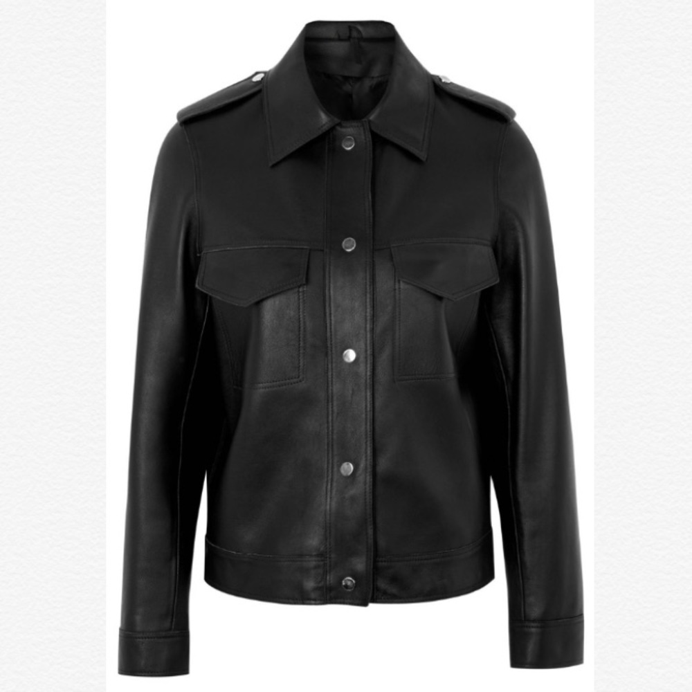 KHAITE STYLE LEATHER WESTERN JACKET